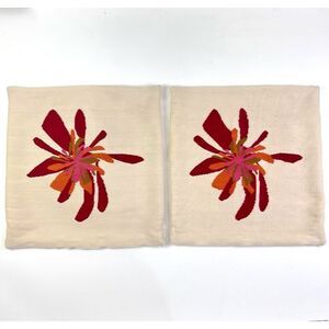 JESSIE D'ANGELO Wool Decorative Pillow Cases Set Of 2 Hand Made in Peru
